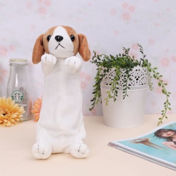 ШКОЛЬНЫЙ пенал СОБАКА ПЛЮШЕВАЯ СОБАКА-МАСКОТ