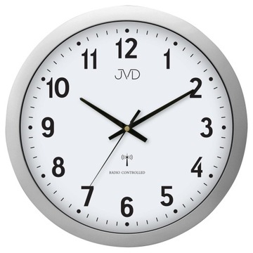 JVD RH652.1 - 40cm - Zegar ścienny - Srebrny - DCF77