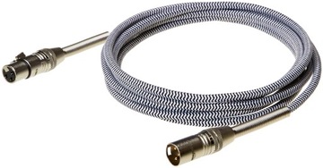 Kabel Przewód Mikrofonowy Przedłużka XLR - XLR Pleciony PVC+PP 3m Premium