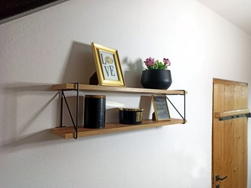 ПОЛКА ПОДВЕСНАЯ НАСТЕННАЯ LOFT - ПРОМЫШЛЕННАЯ 80 см