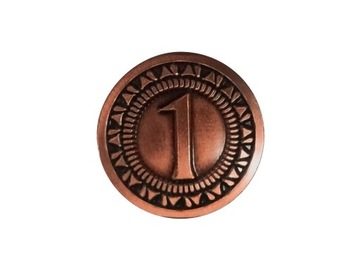 KLASYK UNIWERSALNA MIEDZIANA METALOWA MONETA 1 SZT