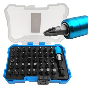 ZESTAW BITÓW TORX HEX DO WKRĘTARKI + UCHWYT 41szt.