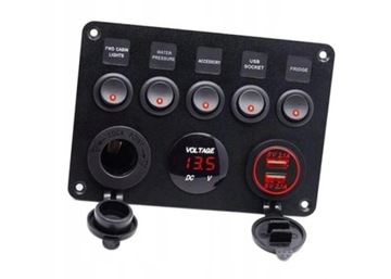 12V 6 Gang Circiut Panel przełącznika kołyskowego