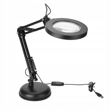LAMPA LED STOJĄCA Z LUPĄ 5DPI NA BIURKO 8W