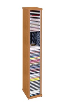 Stojak regał na płyty CD 60 płyt pojemnik olcha