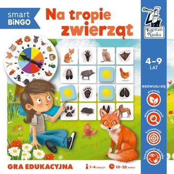 GRA NA TROPIE ZWIERZĄT SMART BINGO ZABAWA NOWA