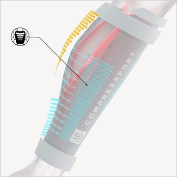 Compressport R2 3.0 Рукава до икры черные SU00047B-910 T2