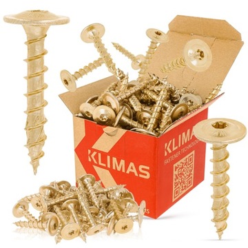 Wkręty Do Drewna Ciesielskie 8x40 Torx Podkładkowe Talerzowe Krokwi Śruby