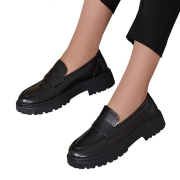 CZARNE MOKASYNY DAMSKIE EDOLIA 39