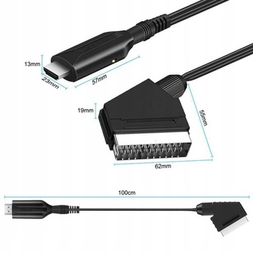 КОНВЕРТЕР HDMI В SCART ДЛИНОЙ 1 М С КАБЕЛЕМ USB