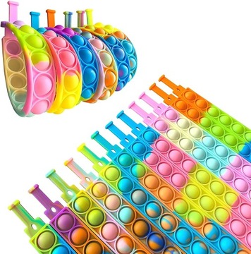 Набор из 6 игрушек Pop it Fidget, браслет Pop