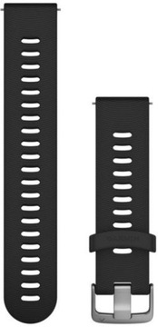 Garmin Paski Quick Release 20mm - Czarny, zapięcie srebrne, 010-11251-0Y