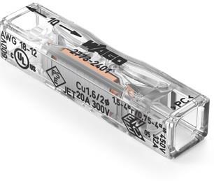 Szybkozłączka Wago przelot 2773-2401 do 4mm² 1szt