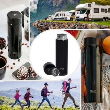 ТЕРМОКРУЖКА ТЕРМОС СО СВЕТОДИОДНОЙ ТЕМПЕРАТУРОЙ 473мл AD4506