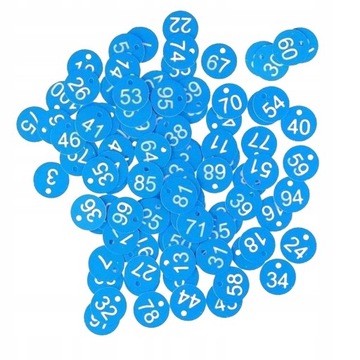 100x переносная бирка с номером 1-100 для ключей