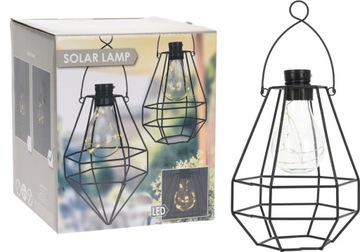 Latarnia lampa solarna 8led żarówka biały ciepły 1