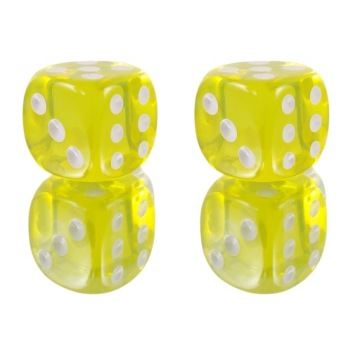 ZESTAW 2 KOSTEK K6 RPG MAGICZNY PROMIEŃ KOŚĆ 1,6CM