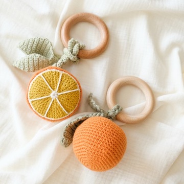 PREZENT DLA NIEMOWLAKA DZIECKA ZABAWKA GRZECHOTKA HANDMADE CHRZEST ROCZEK