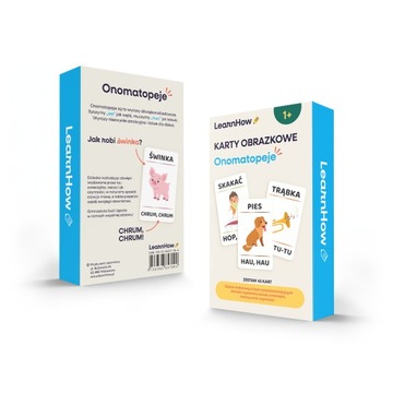 KARTY OBRAZKOWE DŹWIĘKONAŚLADOWCZE - ONOMATOPEJE (45 KART) - LearnHow