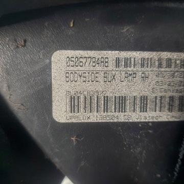 DODGE OE 05067784AB SVĚTLO ZADNÍ