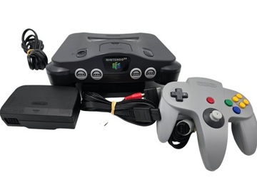 KONSOLA NINTENDO 64 EUROPEJSKA WERSJA CZARNA + AKCESORIA