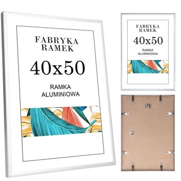 Ramka 40x50 ramki na zdjęcia aluminiowa srebrna