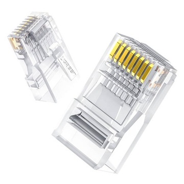 UGREEN ZESTAW 10X KOŃCÓWKA WTYK ZŁĄCZKA WTYCZKA DO KABLI PRZEWODU RJ45 CAT6