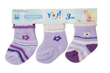 KP284 Skarpety niemowlęce YOCLUB 0-3M 3PAK
