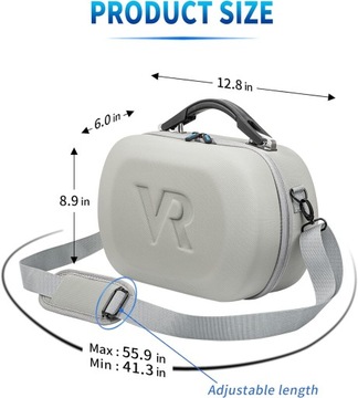 TWARDY ETUI DO META QUEST 3 / VISION PRO TORBA PODRÓŻNA O DUŻEJ POJEMNOŚCI