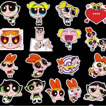 НАКЛЕЙКИ Powerpuff Girls MIX 50 шт.