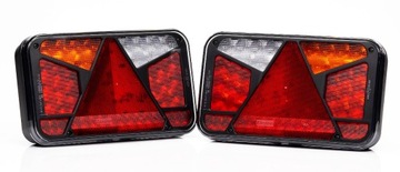 KOMPLET LAMP LED ŚWIATŁA DO PRZYCZEPY LAWETA IP68
