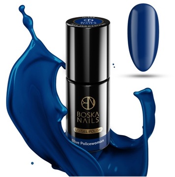 LAKIER HYBRYDOWY NIEBIESKI KOLOR BOSKA NAILS 6 ML