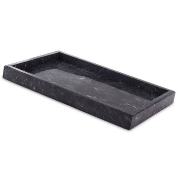 TACA MARMUROWA CZARNA GRAFITOWA 30x20cm MARMUR GRANIT PROSTOKĄTNA