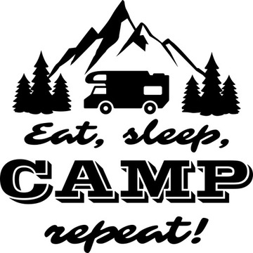 Naklejki LAS góry na samochód KAMPER przyczepę kempingową camper 70 cm