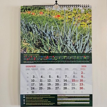 Kalendarz Warzywnika 2026 infouprawa Ogrodnika Terminarz Ścienny spiralny