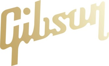 ЧЕРНАЯ наклейка для гитары GIBSON 5x2,3 см № 505.