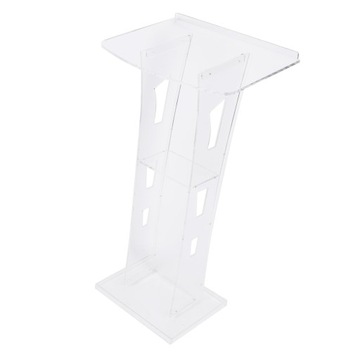 Платформа для проведения конференций на стоячем акриловом подиуме. Прозрачный праздник