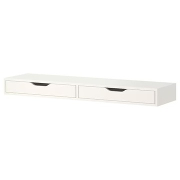 IKEA EKBY ALEX półka z szufladami, biały, 119x29 cm