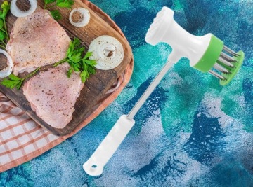 ПЕРФОРАТОР ДЛЯ МЯСА ИЗМЕЛЬЧИТЕЛЬ МОЛОТОК ДЛЯ отбивания КОТЛЕТ 2в1