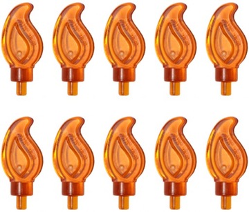 LEGO Płomień Ogień Świeca Trans Orange 37775 10szt
