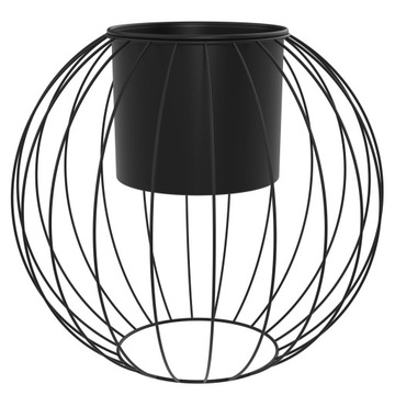 kwietnik metalowy loft design Ball Czarny śr. 43cm
