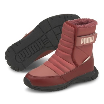 Buty dziewczęce zimowe Puma Nieve Boot WTR śniegowce ciepłe różowe 32,5