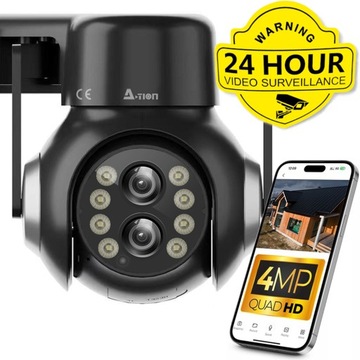 НАРУЖНАЯ КАМЕРА С ПЕРЕКЛЮЧЕНИЕМ БЕСПРОВОДНАЯ IP WiFi ZOOM 4MPx