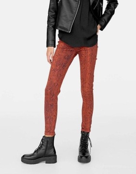 Stradivarius vao PRINT SPODNIE JEANS S