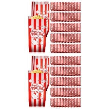 Papierowe Torebki Popcorn Opakowania Przekąski 200 Szt