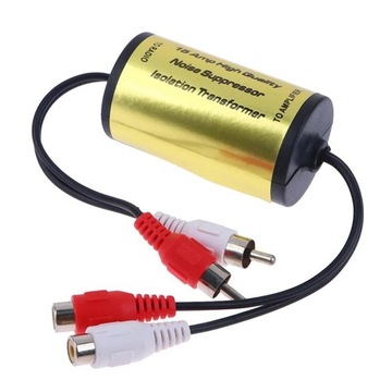 Ogólny filtr szumów audio RCA z męskim złączem żeńskim i reduktorem szumów
