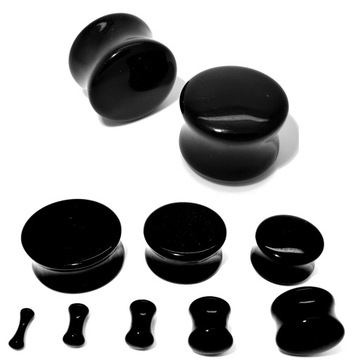 Plug Akrylowy Drum Siodłowy Czarny 18mm