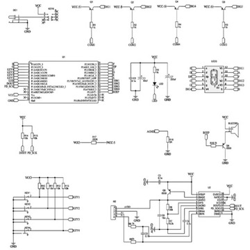 Waga elektroniczna z wyświetlaczem 1kg elementy SMD i THT do lutowania