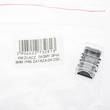 Złączka do taśm LED 2PIN 2-stronna zatrzask 8mm