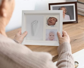 ОТПЕЧАТ РУКИ ДЕТСКОГО СЛЕДА СУВЕНИРЫ ИЗ ГЛИНЫ РАМКА